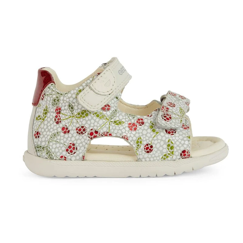 Geox Baby Girl B Macchia Gir Sandal, Off white red, 3.5 UK - Image 1