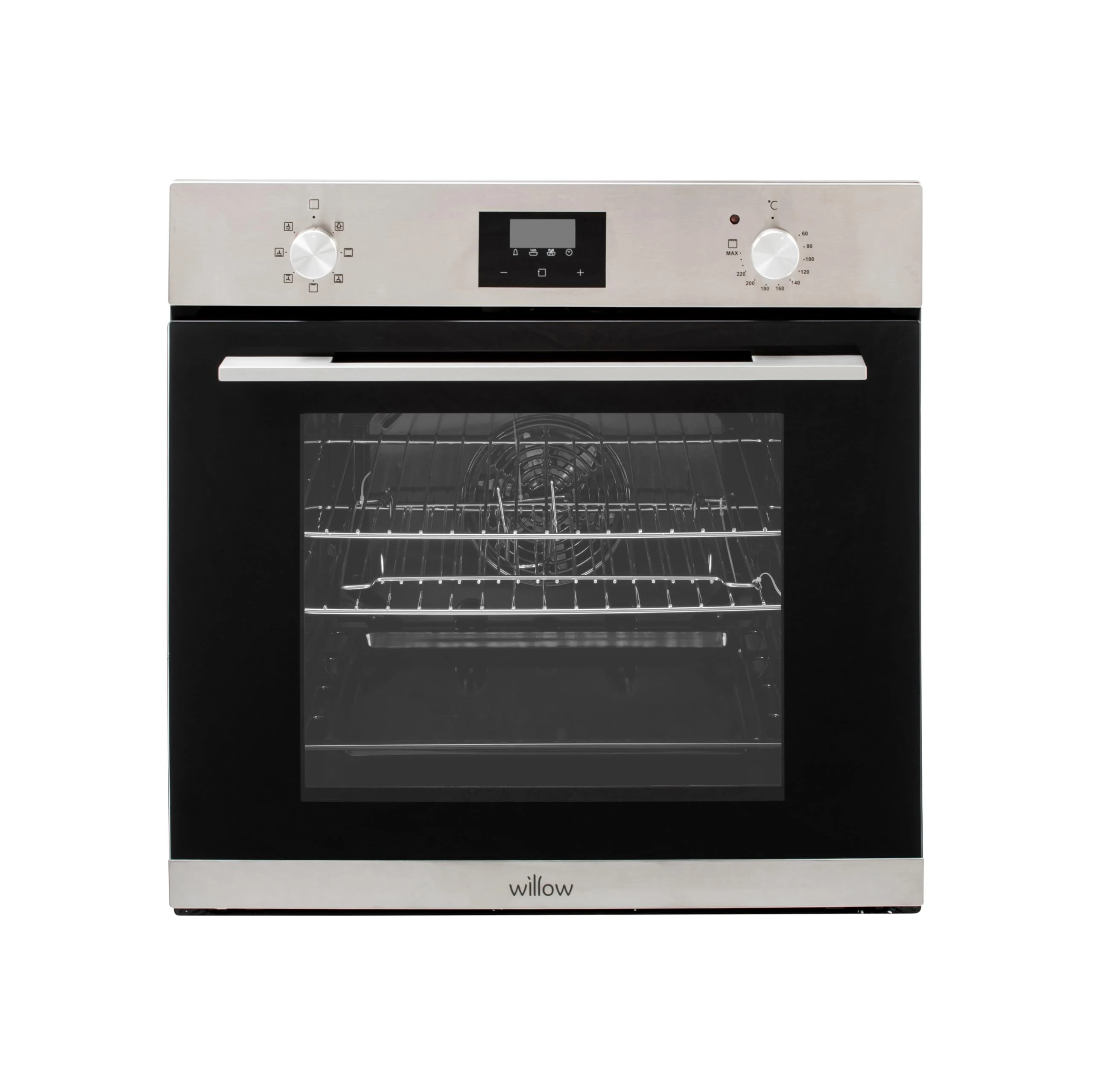 Willow WOF60DSS 60cm Fan Assisted Oven with Plug and 7 Oven Functions, Touch Control, Integrated Grill, 2 Years Warranty - Stainless Steel