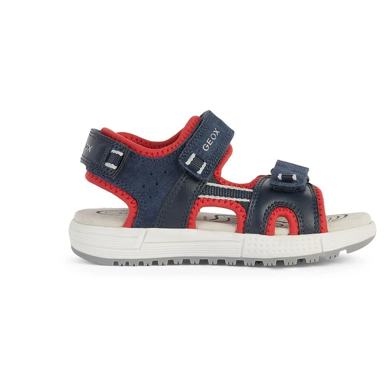 Geox Boy's J Sandal Albums, Navy red, 13 UK Child