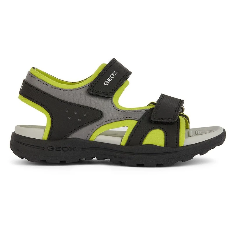 Geox J Vaniett Boy C Sandal, Black lime, 3 UK