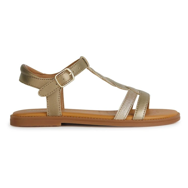 Geox Girls J Karly Girl Sandal, platinum, 10 UK