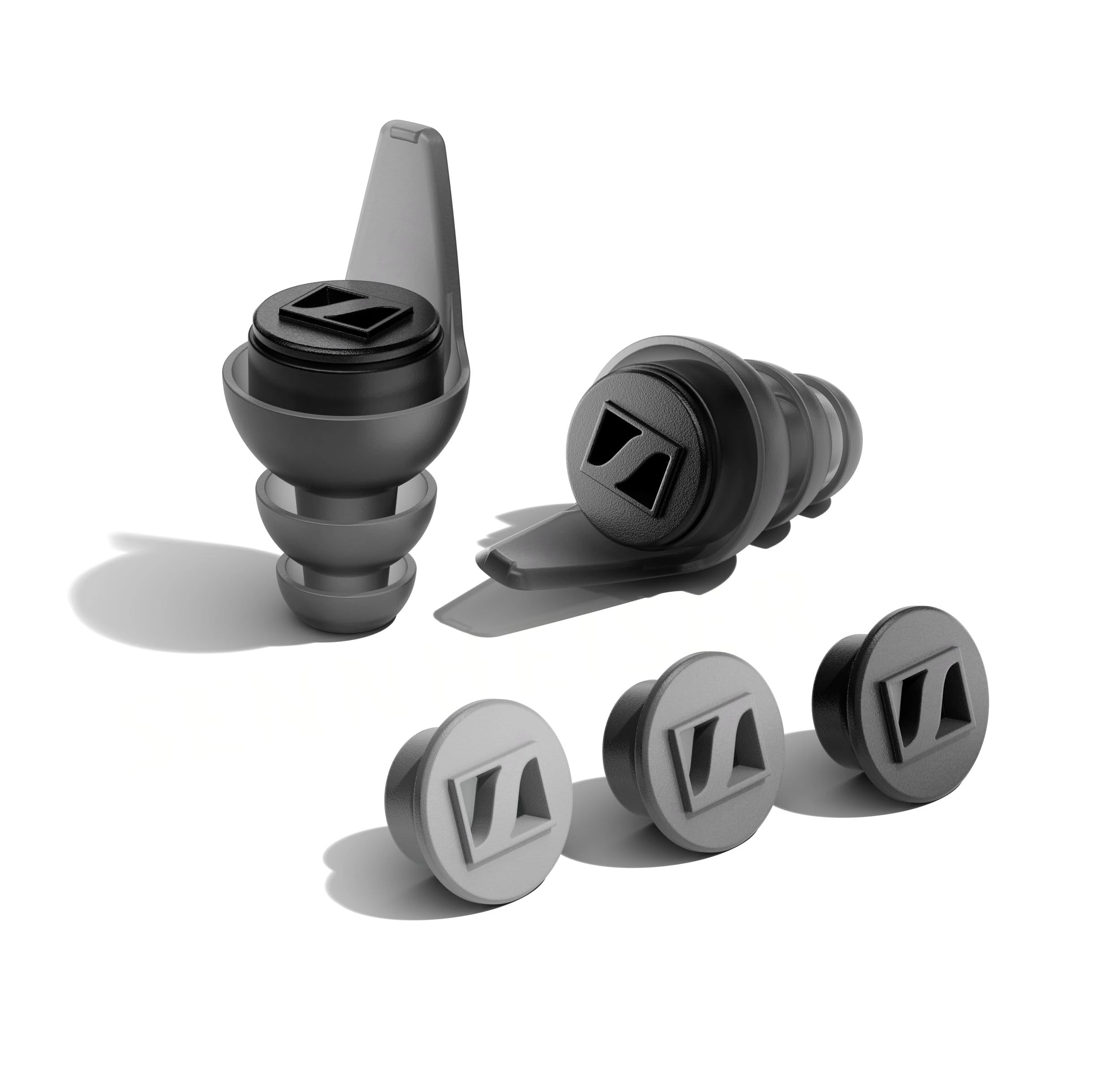 Sennheiser SoundProtex Plus Earplugs - Reusable Hearing Protection with 4 Interchangeable Filters - High Fidelity Sound at a Safe Volume Level - Black