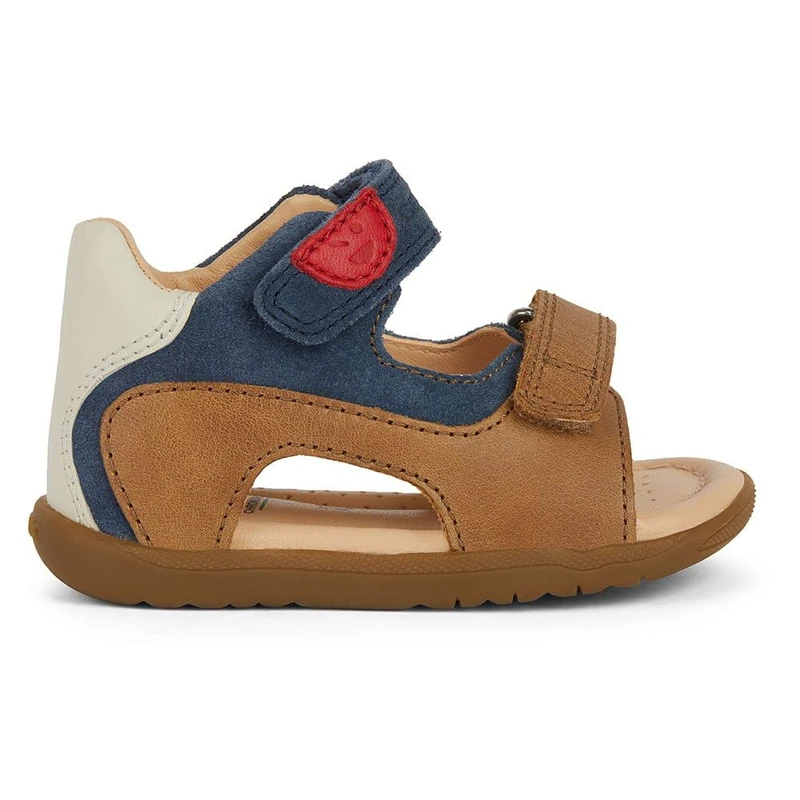 Geox Baby Boys' B Macchia Boy Sandal, Caramel Navy, 2 UK