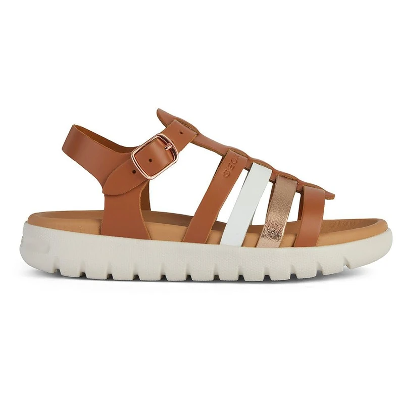Geox Girls J Soleima Gir Sandal, Brandy Copper, 11 UK Child
