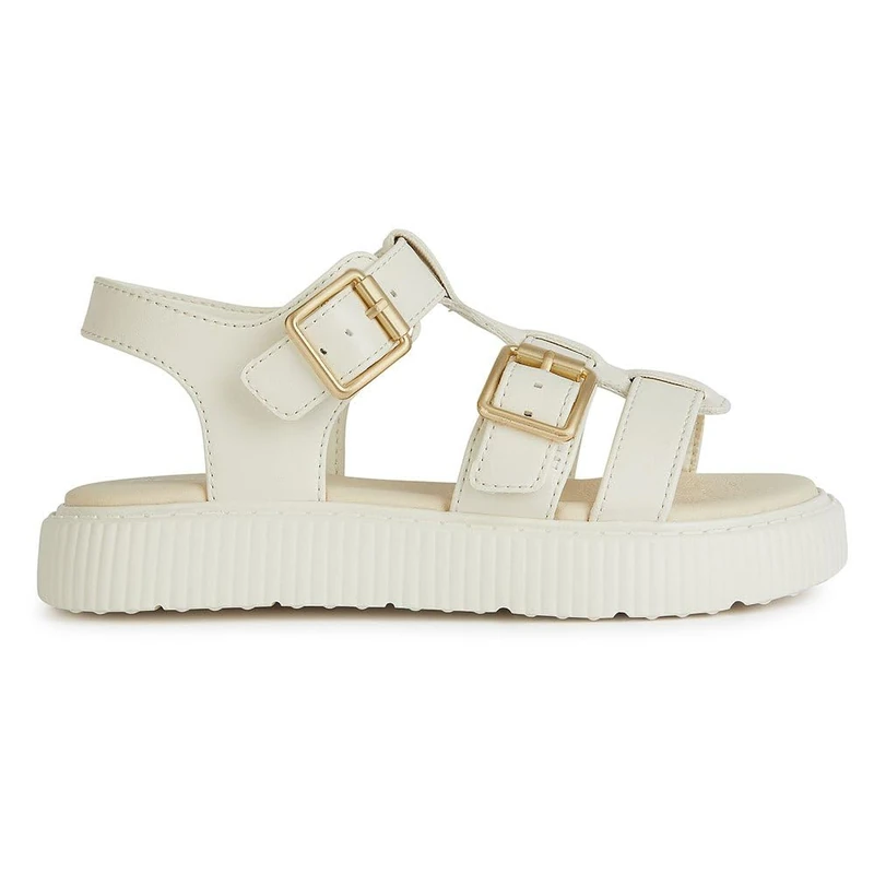 Geox Boy's Girl's J Sandal Kodette Gir, Lt Ivory, 4 UK