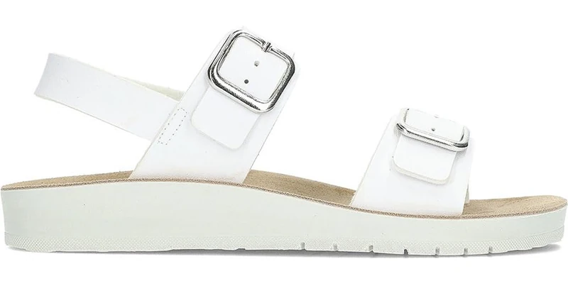 Geox Girls J Costarei Gi Sandal, White, 7 UK