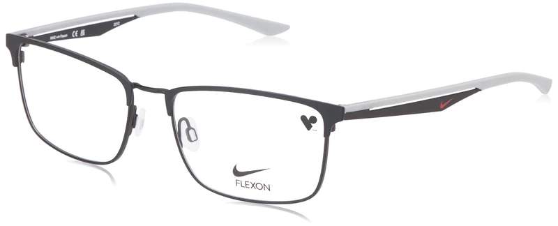 Nike 4314 002 Satin Black/Wolf Grey Eyewear Man Flexon, Rectangle, 56