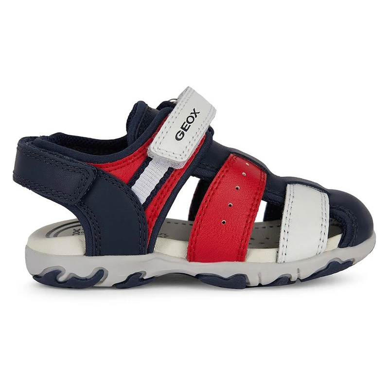 Geox Baby Boys' B Flaffee Boy Sandal, Navy red, 3.5 UK