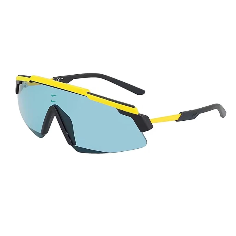 Nike MARQUEE FN0301 845 Laser Orange/Teal Sunglasses Unisex Iniettato, Shield, 66