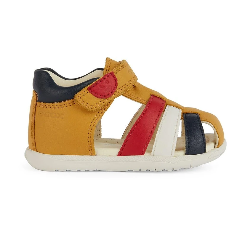 Geox Baby B Sandal Macchia Boy, Ochre Yellow Multicol, 7 UK Child