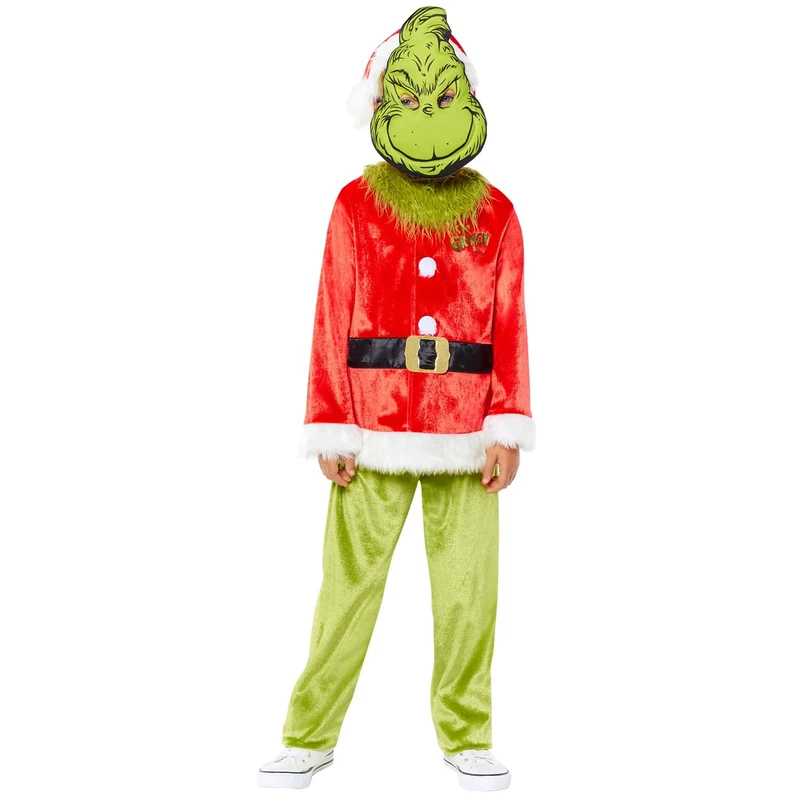 Amscan 9918316 - Unisex Kids Official The Grinch Classic Christmas Fancy Dress Costume Age: 8-10 Yrs