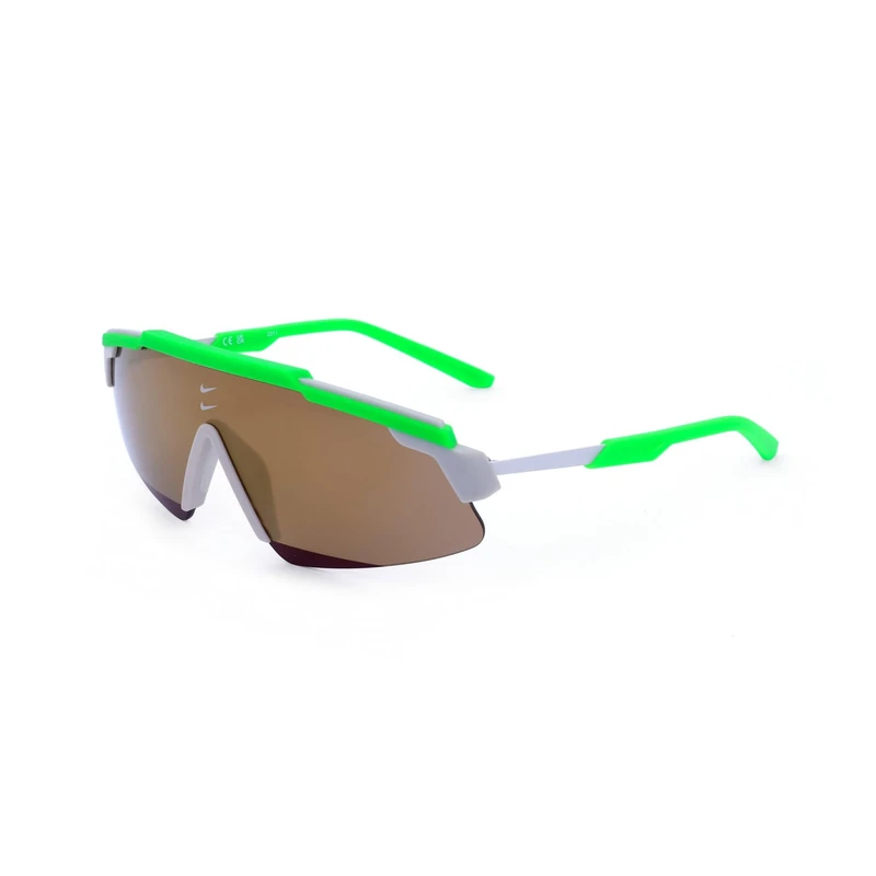 Nike MARQUEE M FN0302 398 Green Strike/Bronze Mirror Sunglasses Unisex Iniettato, Shield, 66