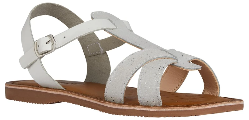 Geox Girls J Eolie Girl Sandal, White, 33 EU