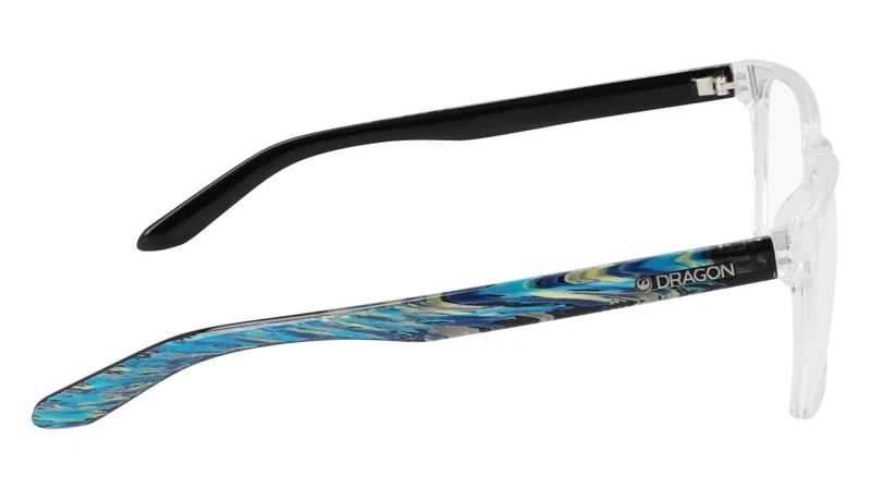 Dragon Men's optical sunglasses, Clear crystal/blue resin, 0/0/140