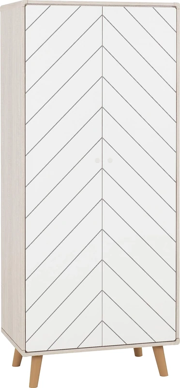 Seconique Dixie 2 Door Wardrobe in Dusty Grey/White