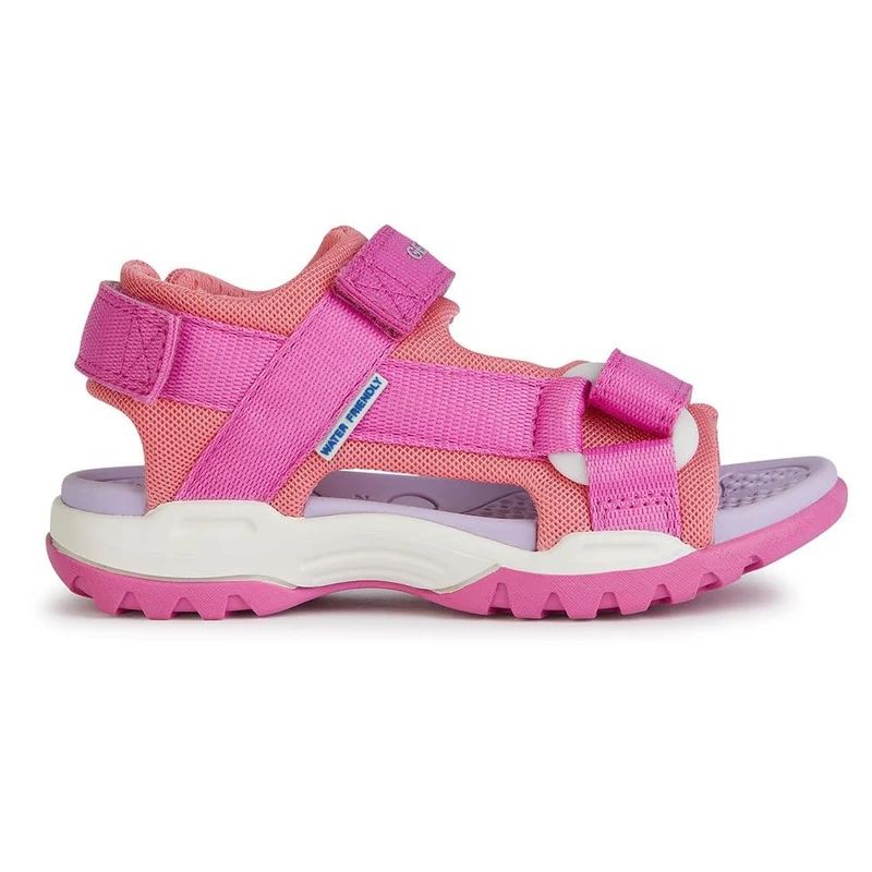 Geox Girls J Borealis Girl A Sandal, Fuchsia Lt Coral, 7.5 UK