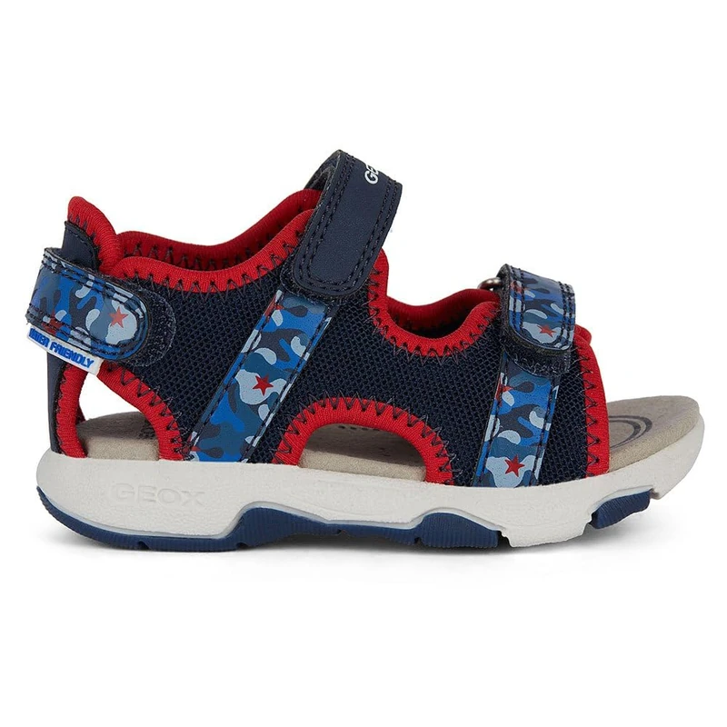 Geox B Sandal Multy Boy A Boys' Sandals, Navy red, 3.5 UK