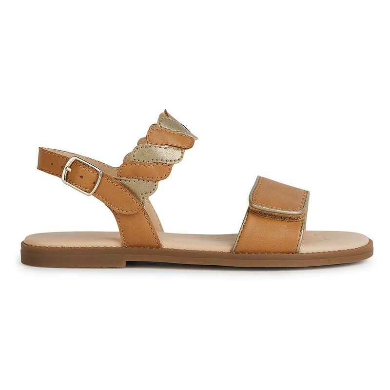 Geox Women's J Karly GirlSandal, Biscuit Platinum, 5 UK - Image 1