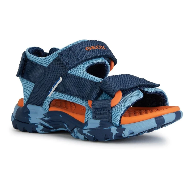Geox Boys' J Borealis Boy E Sandals, Lt Blue Navy, 6 UK