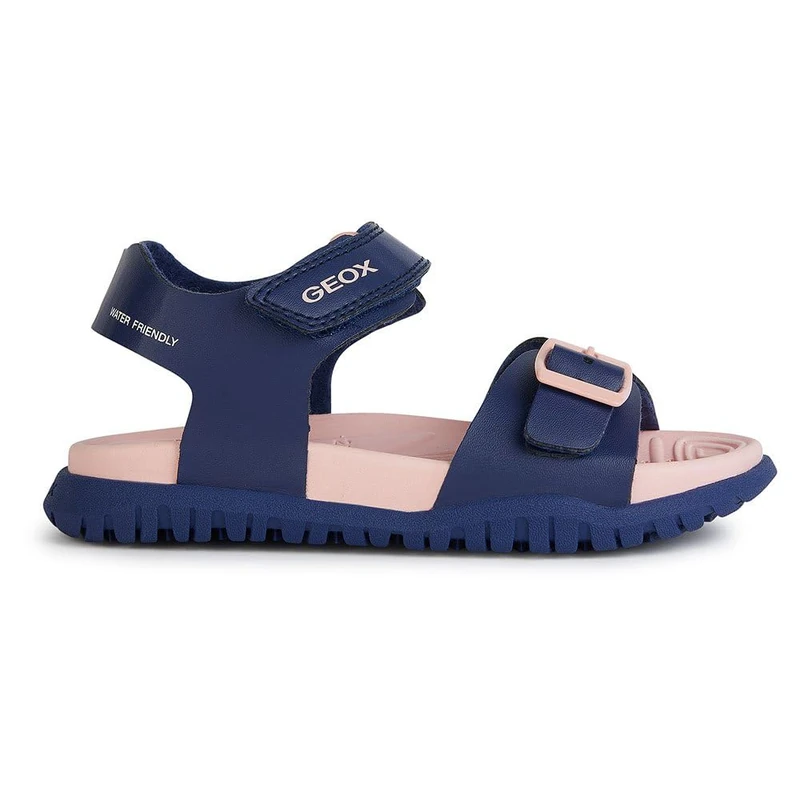 Geox Boy's Girl's J Sandal Fusbetto Gi, Navy Pink, 1 UK Child