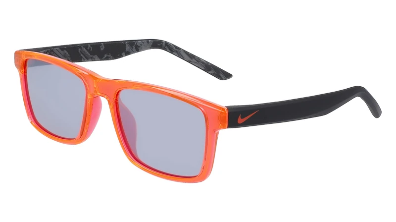 Nike CHEER DZ7380 635 Bright Crimson/Silver Flash Sunglasses Kid Iniettato, Rectangle, 49