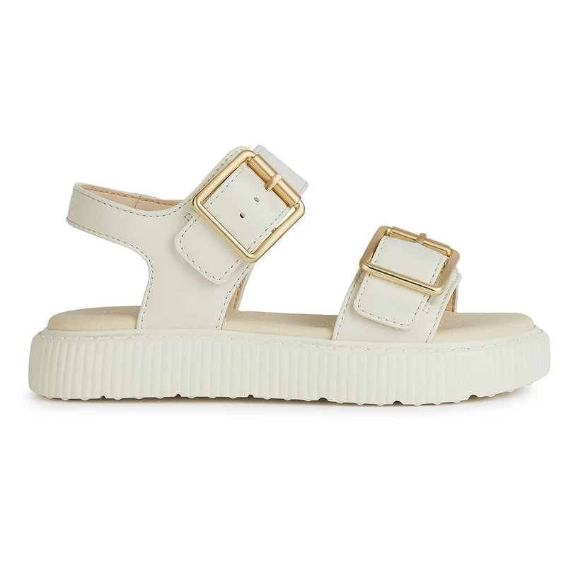 Geox Girls' J Kodette Gir Sandal, Lt Ivory, 12.5 UK