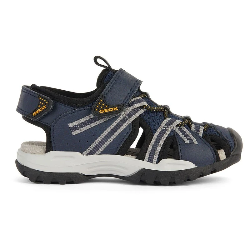 Geox Boys J Borealis Boy B Sandals, Navy Grey, 8.5 UK