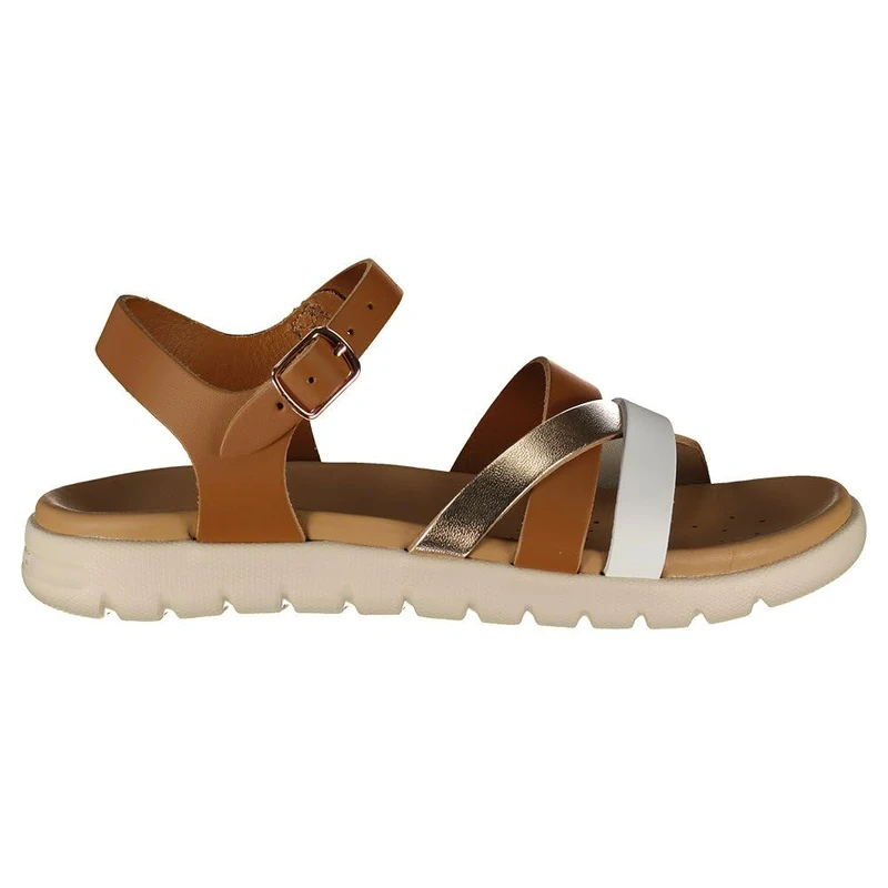 Geox Girls' J Sandal Soleima GirSandal, Brandy Copper, 1 UK