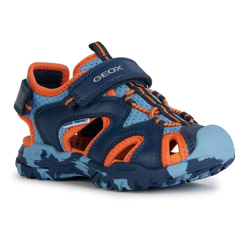 Geox Boys J Borealis Boy C Sandal, Lt Blue Orange, 1.5 UK