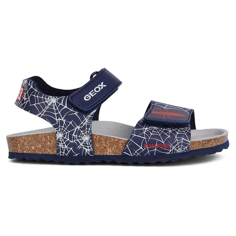 Geox Boys J Ghita Boy E Sandal, Navy red, 6 UK