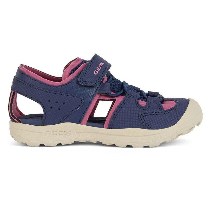 Geox Girls J Vaniett Girl Sandal, Navy Fuchsia, 6 UK - Image 1