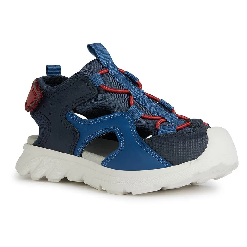 Geox Boys J Airadyum Bo Sandal, Navy Red, 3.5 UK Child