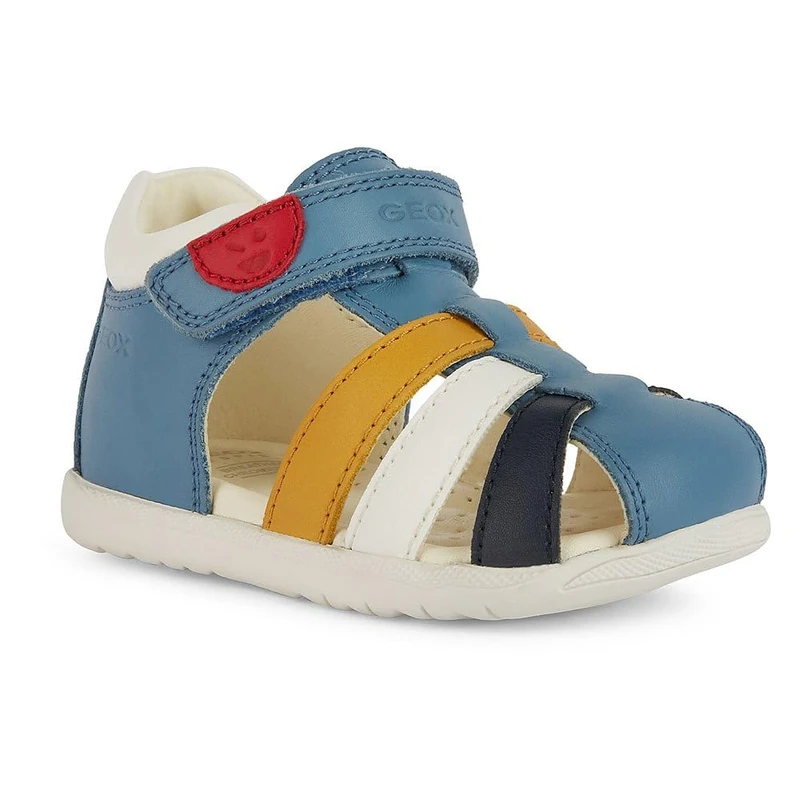 Geox Girls' B Macchia GirlFirst Walker Shoe, Avio Multicolor, 3.5 UK