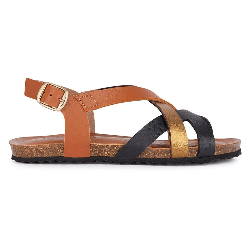 Geox Girls J Chilene Gir Sandal, Biscuit Bronze, 7 UK Child - Image 1