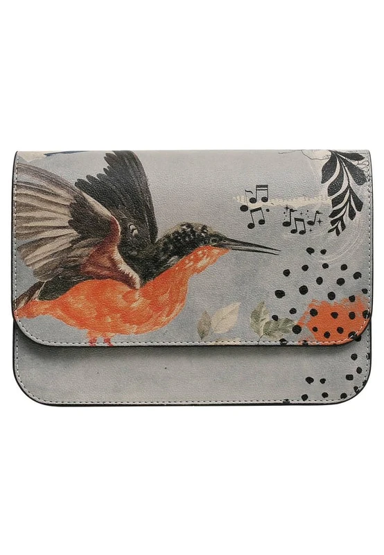 DOGO Women's Vegan Leather Black Handbag - Ducky Pattern - Image 1