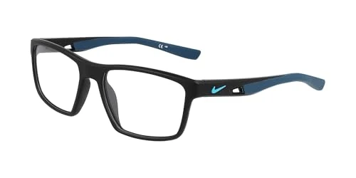 Nike Optical Glasses, Matte Black/Space Blue, 55/17/145 for Men, Matte Black/Space Blue