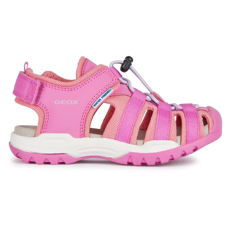 Geox Women's J Borealis Girl B Closed Toe Wedge Sandals, Fuchsia Lt Coral, 4 UK - Image 1