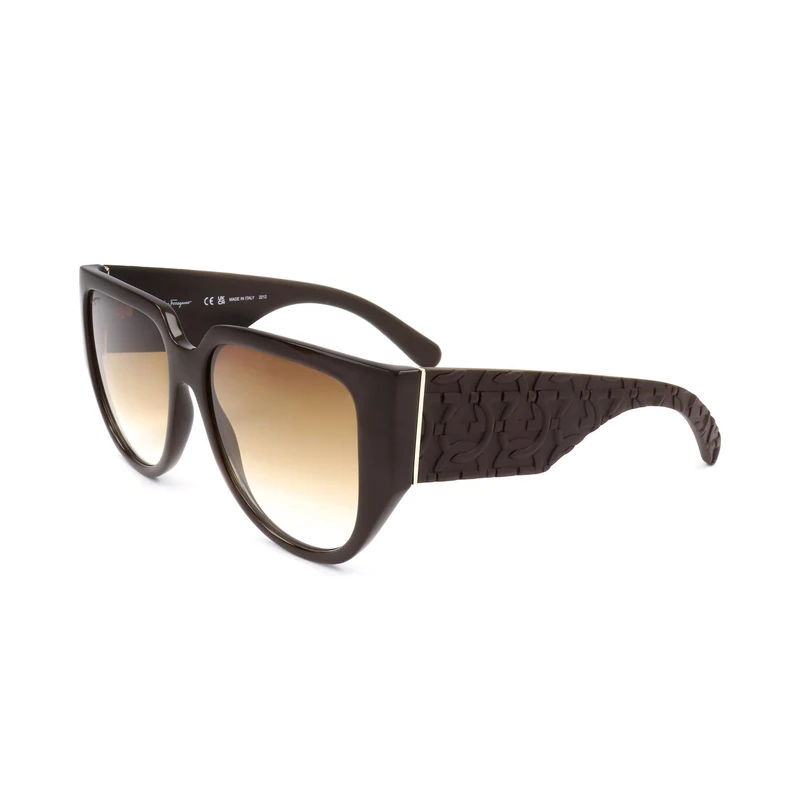Salvatore Ferragamo SF1088SE 208 Dark Brown Sunglasses Woman Iniettato, Tea Cup, 57