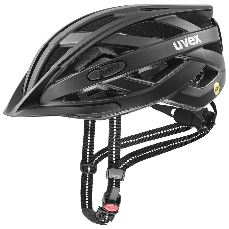 uvex city i-vo MIPS - lightweight city bike helmet for men & women - MIPS system - incl. LED light - black matt - 56-60 cm