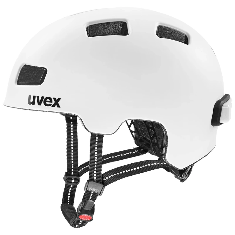 uvex city 4 reflex - lightweight city bike helmet for men & women - individual fit - reflective panels - white matt - 58-61 cm