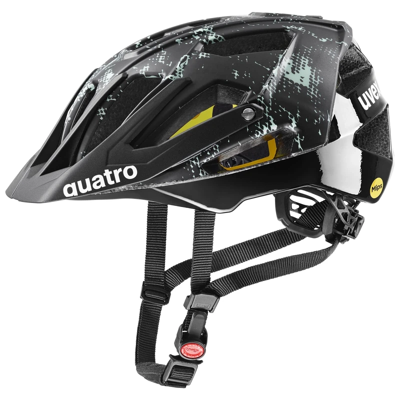 uvex quatro cc MIPS - safe MTB helmet for women and men - MIPS system - washable inner padding - black-jade matt - 56-61 cm