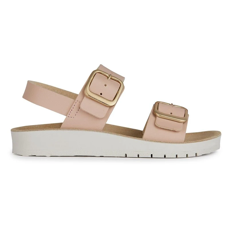 Geox Girls' J Costarei GiSandal Sandal, Dk Rose, 3 UK