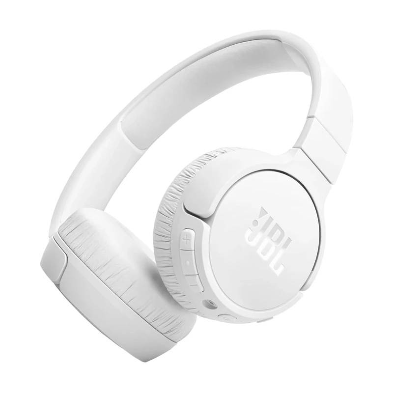 JBL Tune 670 NC Wireless On-Ear Bluetooth Headphones with Adaptive Noise-Cancelling Technology and Lightweight Design, 70-Hour Battery Life, White