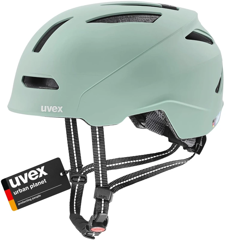 uvex urban planet - sturdy city bike helmet for men & women - individual fit - made from recycled materials - jade matt - 58-61 cm