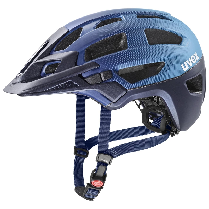 uvex finale 2.0 - safe MTB helmet for women and men - individually adjustable fit - expandable with LED light - deep space-azure matt - 52-57 cm