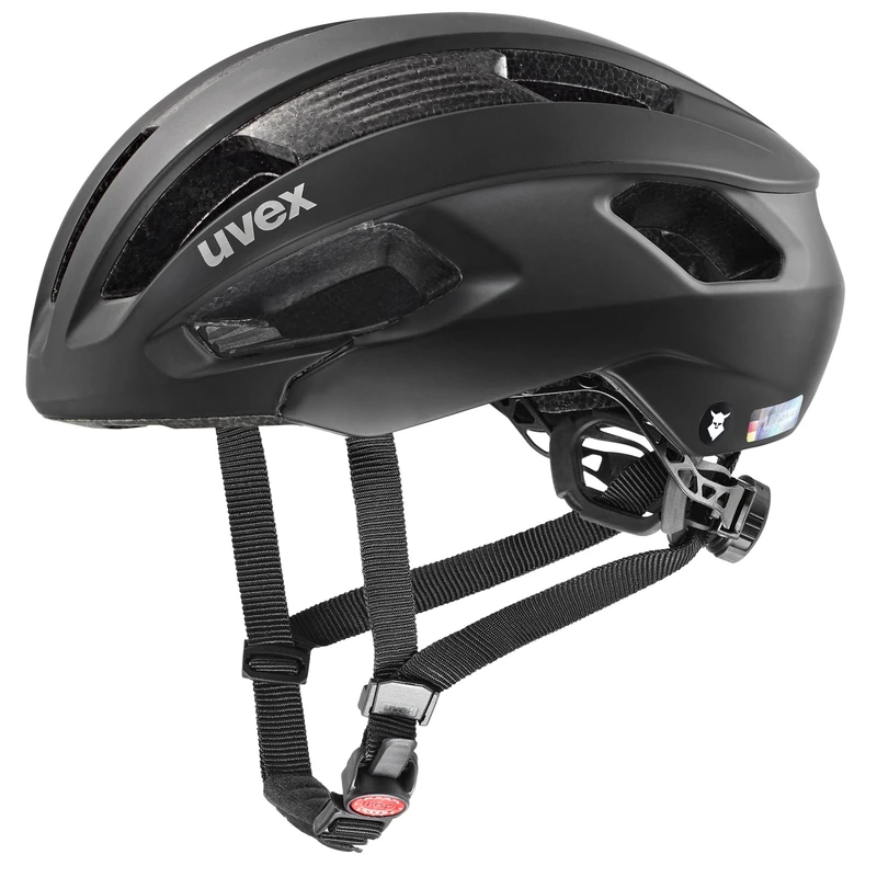 uvex rise cc Tocsen - secure performance bike helmet for men & women - incl. Tocsen crash sensor - optimized ventilation - black matt - 56-59 cm