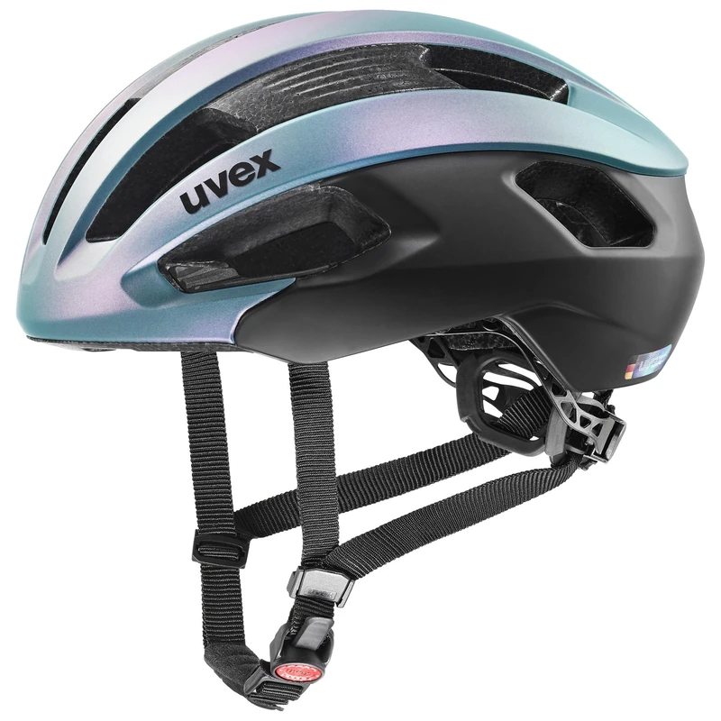 uvex rise cc - secure performance bike helmet for men & women - individual fit - optimized ventilation - flip flop-black matt - 52-56 cm