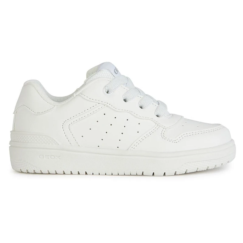 Geox J Washiba Girl D Sneaker, White, 6 UK