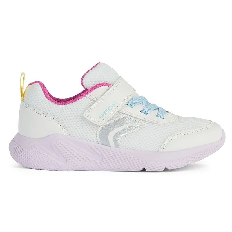 Geox Girls' J Sprintye Girl Trainers, White Multi-Coloured, 2.5 UK - Image 1