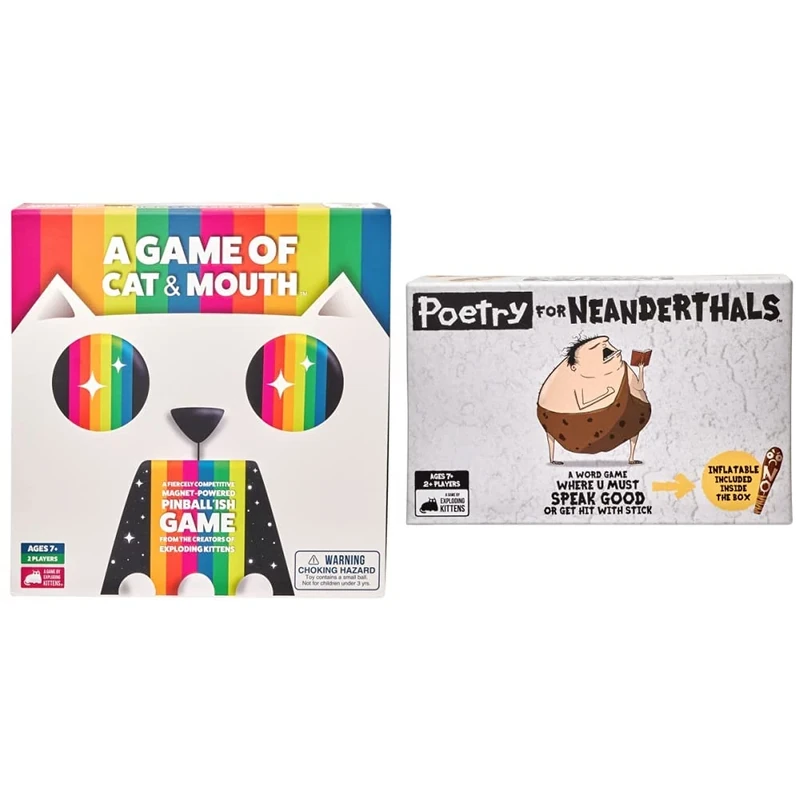 Exploding Kittens - Cat & Mouth Card Games for Adults, Teens & Kids - Fun Family Games, 10.5 x 3.23 x 10.5 inches